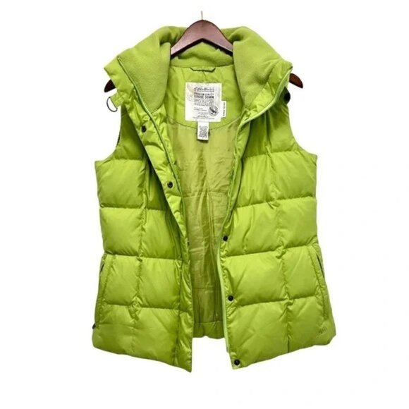 Eddie Bauer Green Premium Goose Down Puffer Vest Size XS - Picture 2 of 5